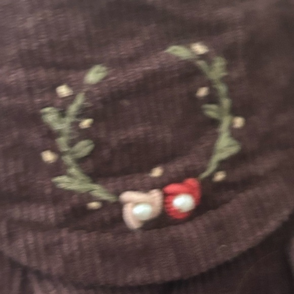 Beautiful Vintage Japanese Midi-Length Corduroy Skirt Embroidered - Picture 7 of 7